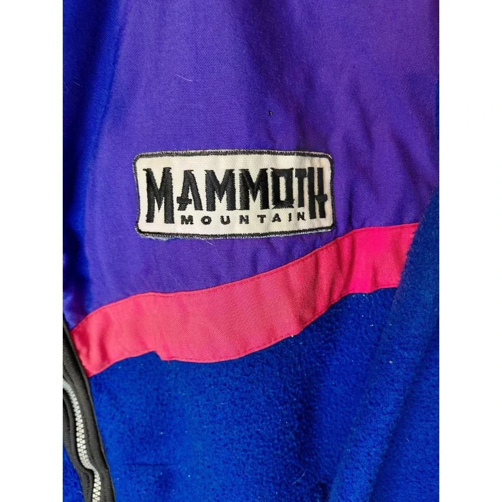 Vintage Nordica Mammoth Mountain Host Fleece‎ Jacket XL Purple Blue Pink Ski USA